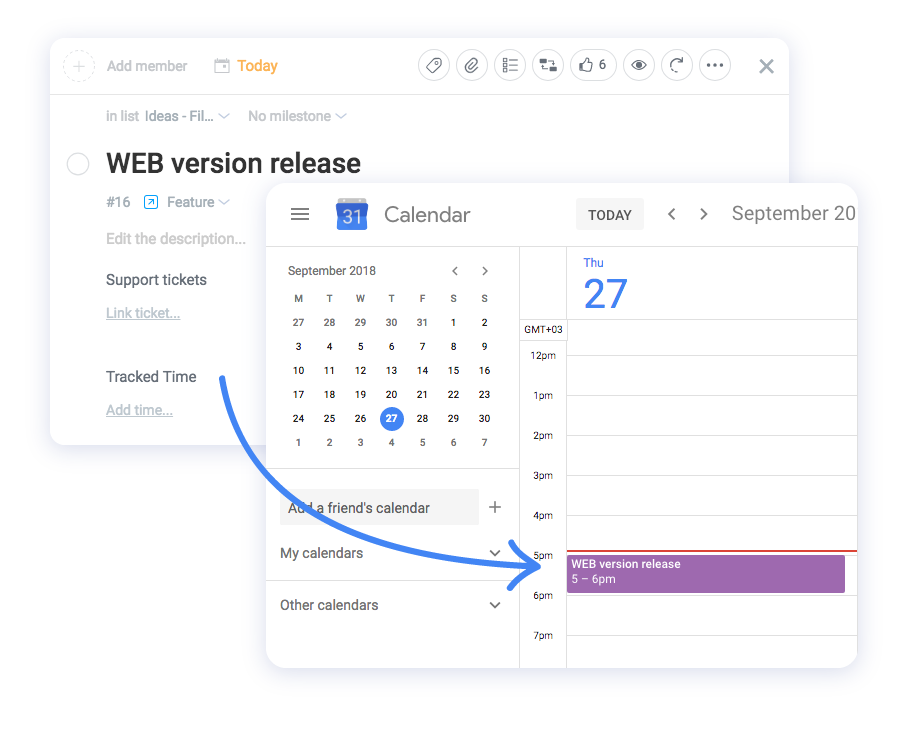 Google calendar Ora integration