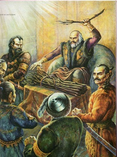 Khan Kubrat and his sons