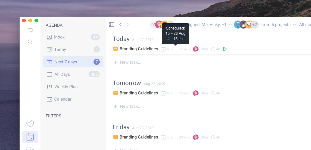 Scheduling in Agenda